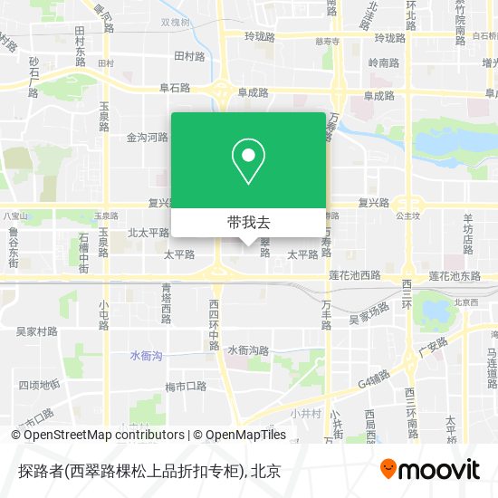 探路者(西翠路棵松上品折扣专柜)地图