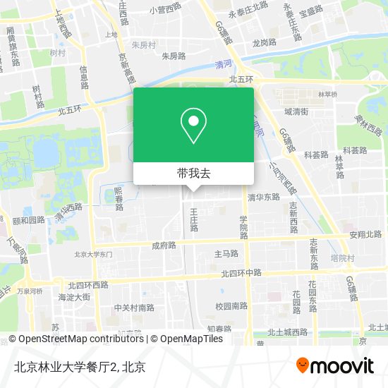 北京林业大学餐厅2地图