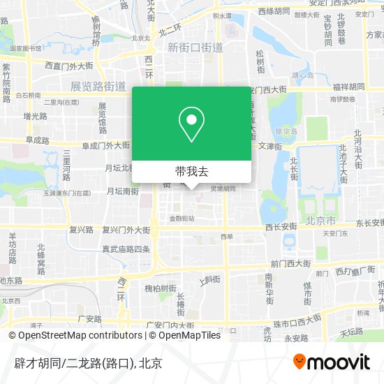 辟才胡同/二龙路(路口)地图