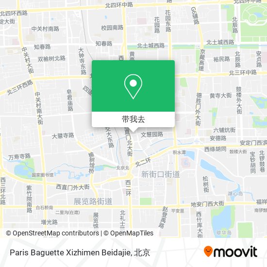 Paris Baguette Xizhimen Beidajie地图
