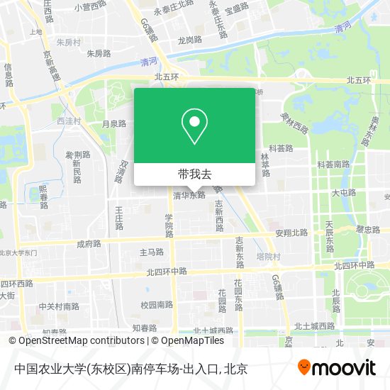 中国农业大学(东校区)南停车场-出入口地图