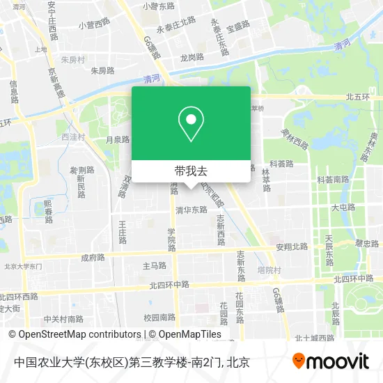 中国农业大学(东校区)第三教学楼-南2门地图