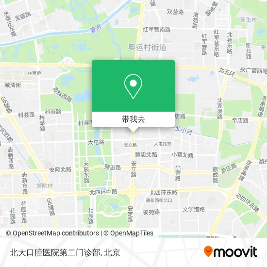 北大口腔医院第二门诊部地图