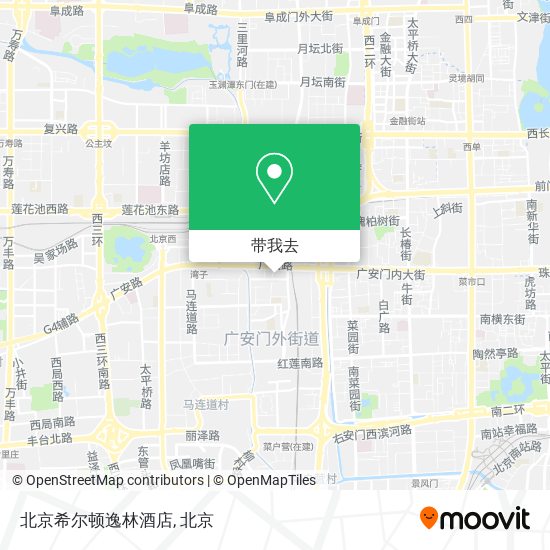 北京希尔顿逸林酒店地图