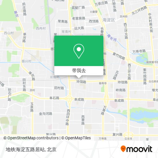 地铁海淀五路居站地图