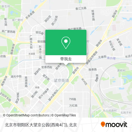 北京市朝阳区大望京公园(西南4门)地图