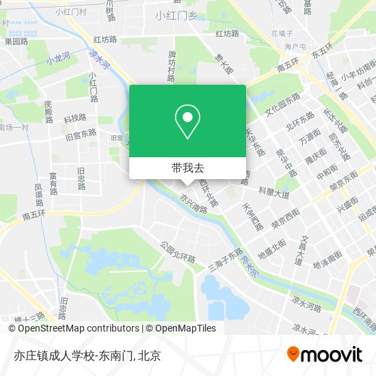 亦庄镇成人学校-东南门地图