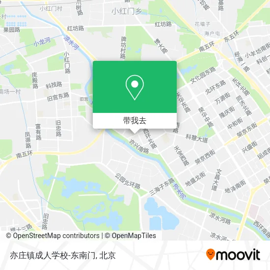 亦庄镇成人学校-东南门地图