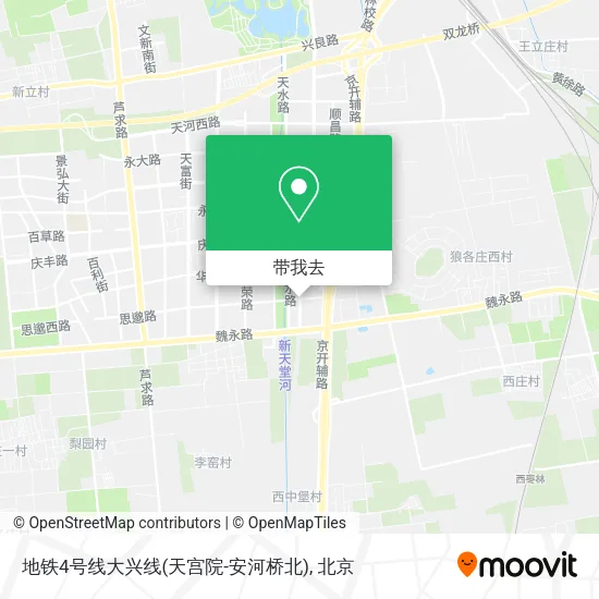 地铁4号线大兴线(天宫院-安河桥北)地图