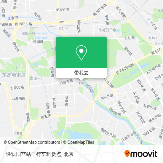 轻轨旧宫站自行车租赁点地图