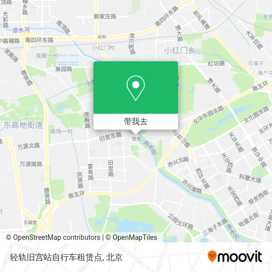 轻轨旧宫站自行车租赁点地图