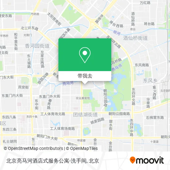 北京亮马河酒店式服务公寓-洗手间地图