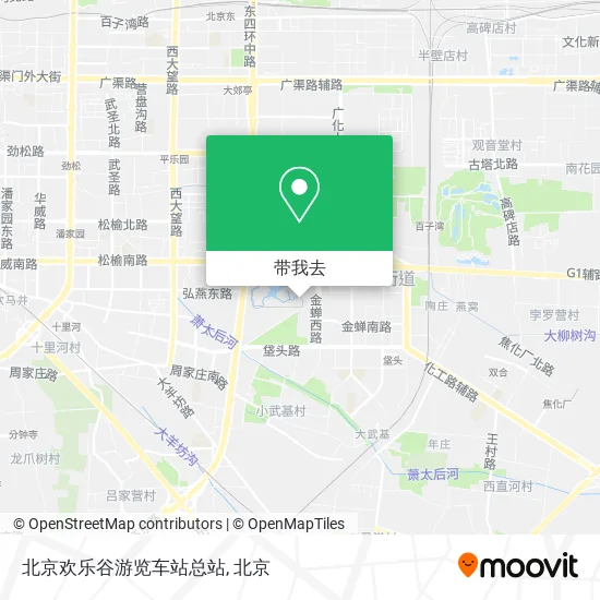 北京欢乐谷游览车站总站地图