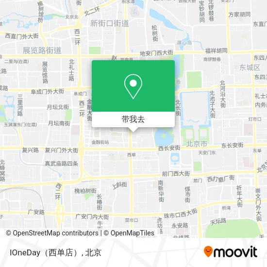 IOneDay（西单店）地图