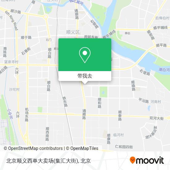 北京顺义西单大卖场(集汇大街)地图