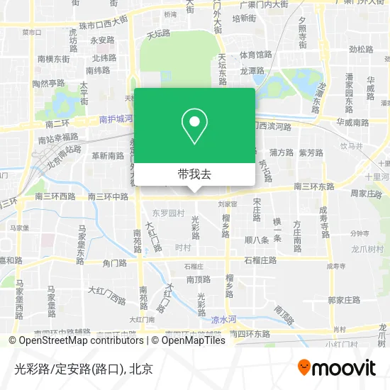 光彩路/定安路(路口)地图