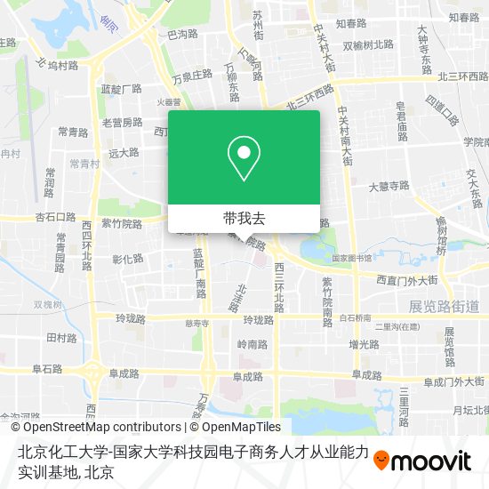 北京化工大学-国家大学科技园电子商务人才从业能力实训基地地图