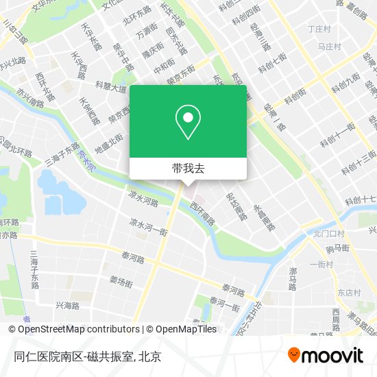 同仁医院南区-磁共振室地图