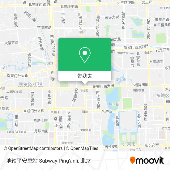 地铁平安里站 Subway Ping'anli地图