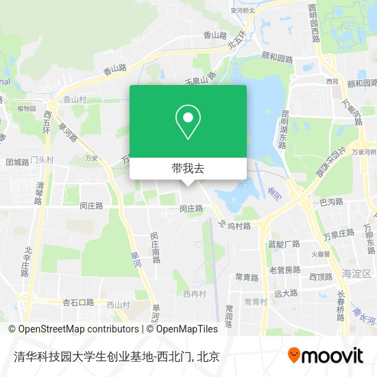 清华科技园大学生创业基地-西北门地图