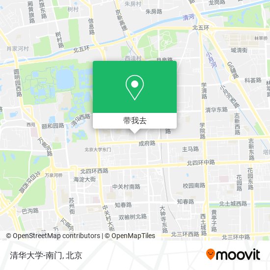 清华大学-南门地图
