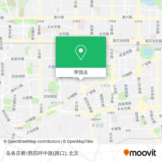 岳各庄桥/西四环中路(路口)地图