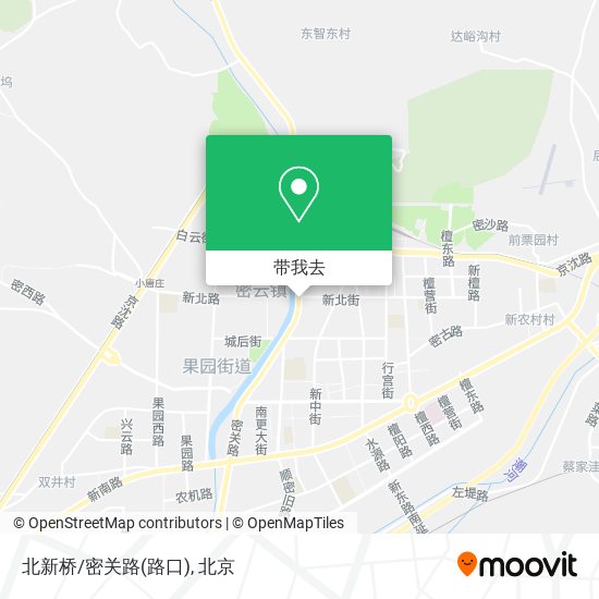 北新桥/密关路(路口)地图