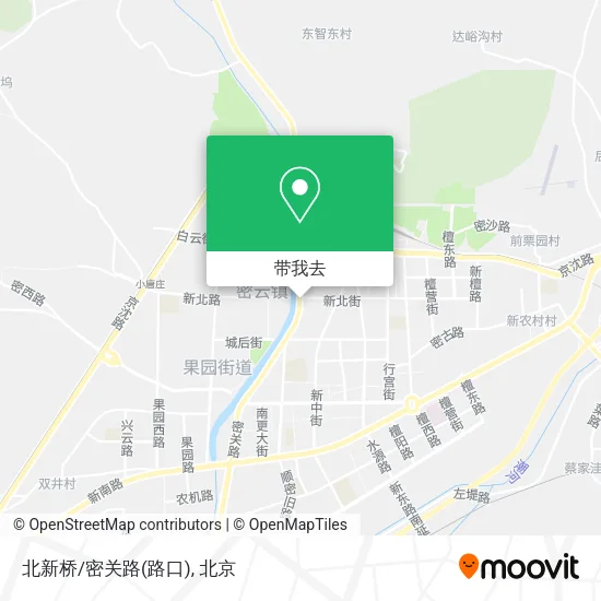 北新桥/密关路(路口)地图