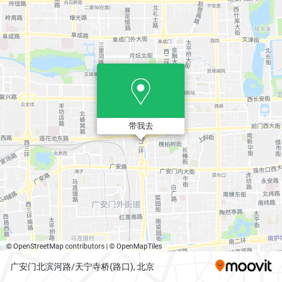 广安门北滨河路/天宁寺桥(路口)地图