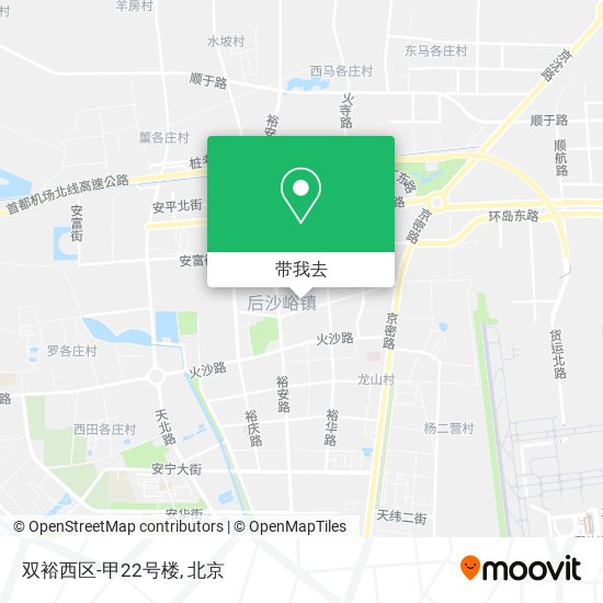 双裕西区-甲22号楼地图