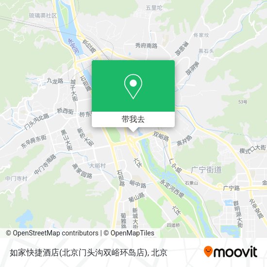 如家快捷酒店(北京门头沟双峪环岛店)地图