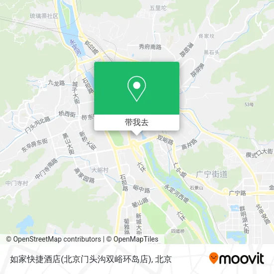 如家快捷酒店(北京门头沟双峪环岛店)地图