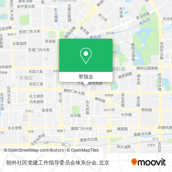 朝外社区党建工作指导委员会体东分会地图