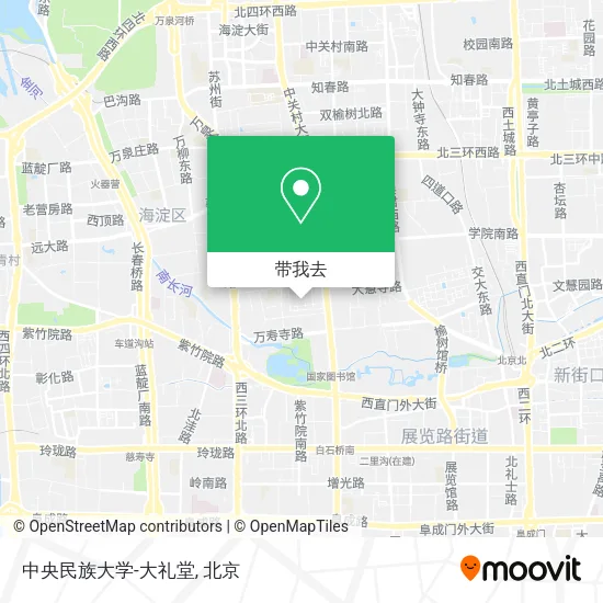 中央民族大学-大礼堂地图