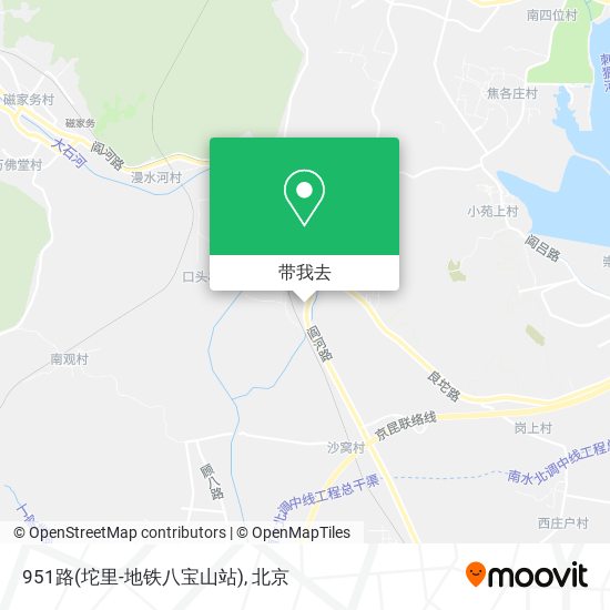 951路(坨里-地铁八宝山站)地图