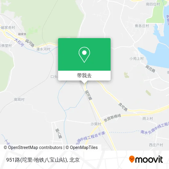 951路(坨里-地铁八宝山站)地图