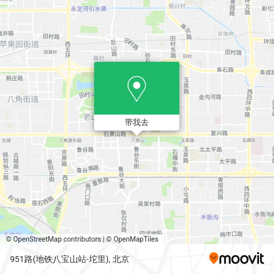951路(地铁八宝山站-坨里)地图