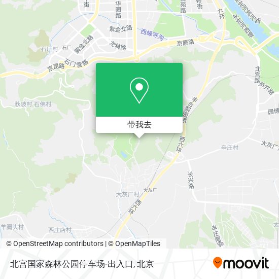 北宫国家森林公园停车场-出入口地图