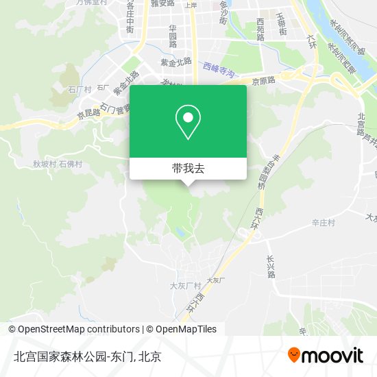 北宫国家森林公园-东门地图
