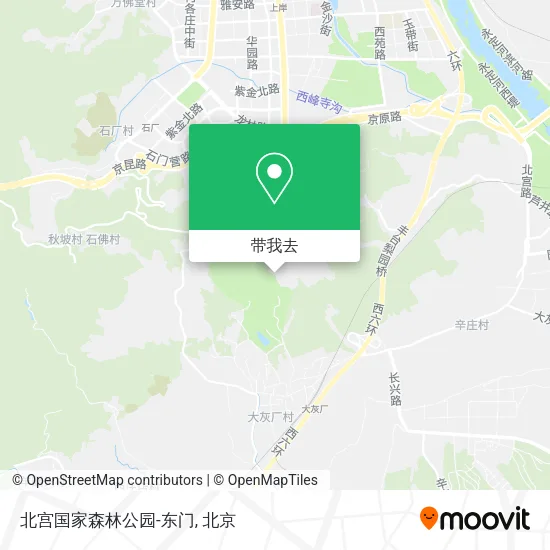 北宫国家森林公园-东门地图