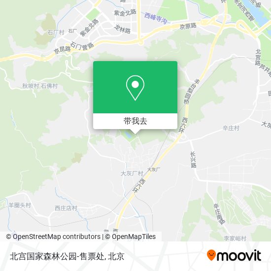 北宫国家森林公园-售票处地图