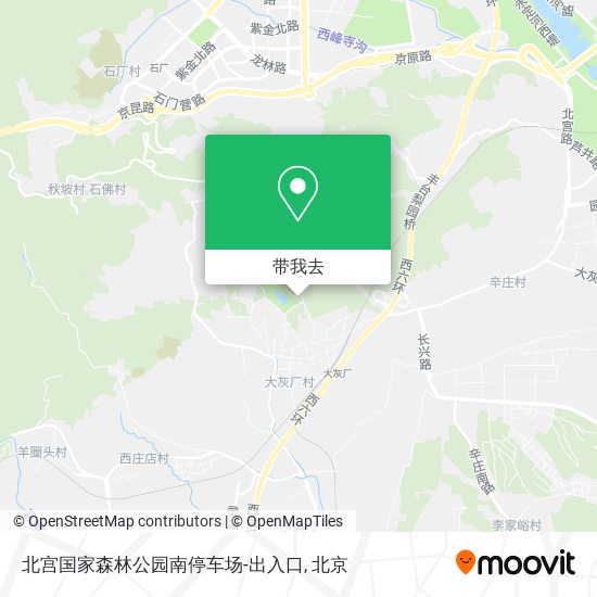 北宫国家森林公园南停车场-出入口地图