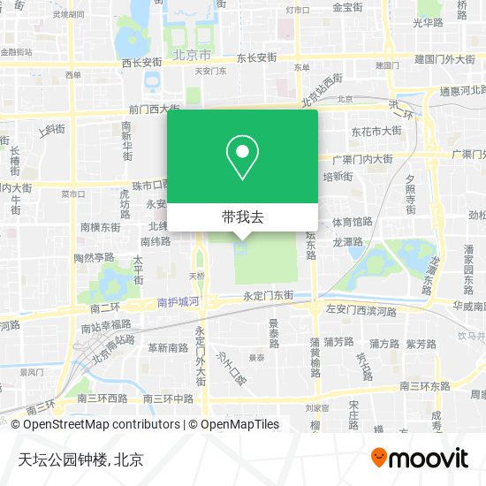 天坛公园钟楼地图