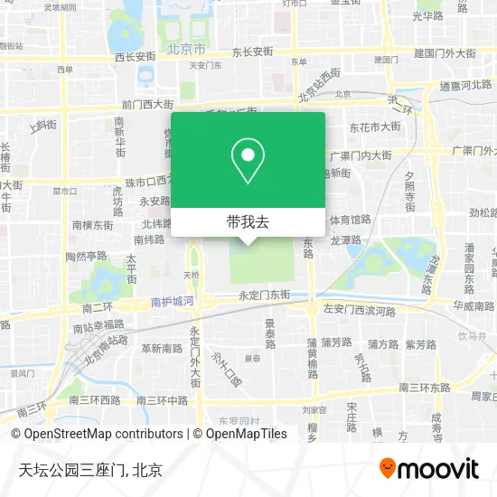 天坛公园三座门地图