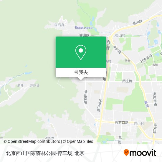 北京西山国家森林公园-停车场地图