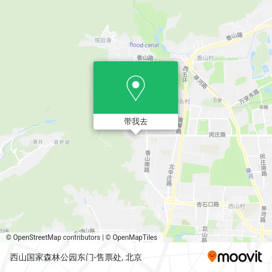 西山国家森林公园东门-售票处地图