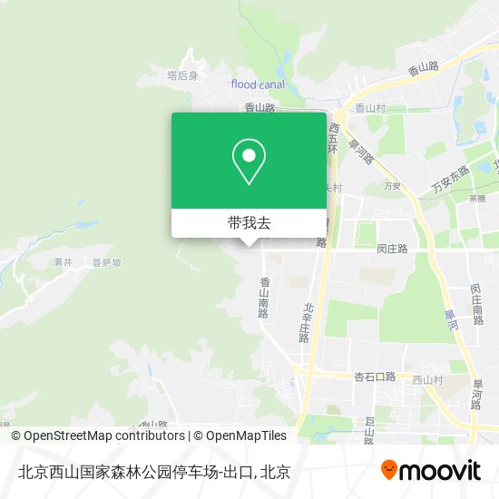 北京西山国家森林公园停车场-出口地图