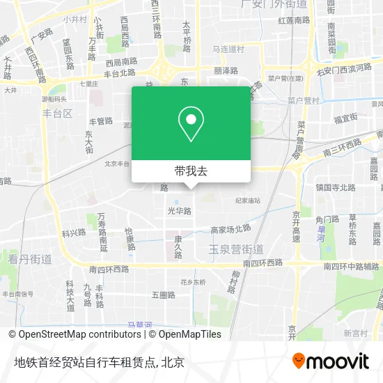 地铁首经贸站自行车租赁点地图