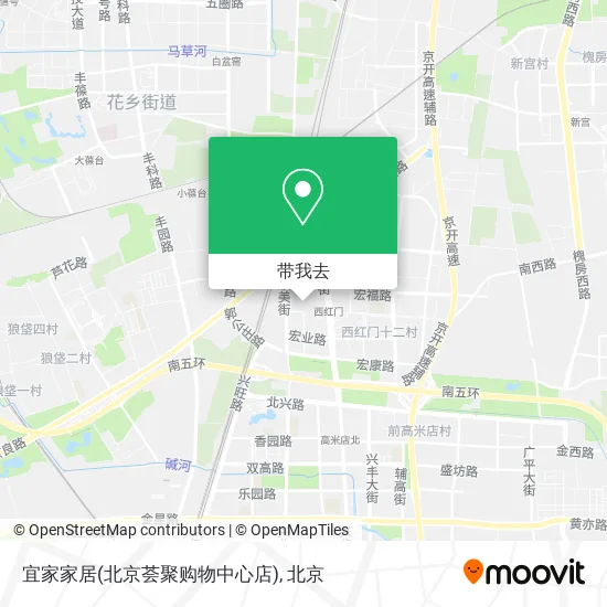 宜家家居(北京荟聚购物中心店)地图