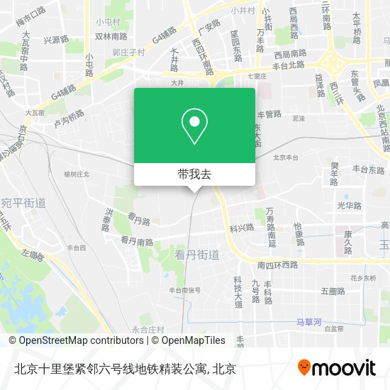 北京十里堡紧邻六号线地铁精装公寓地图
